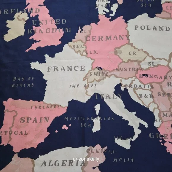 NWT kate spade Silk Scarf Map Europe "Going Places" - Picture 9 of 9